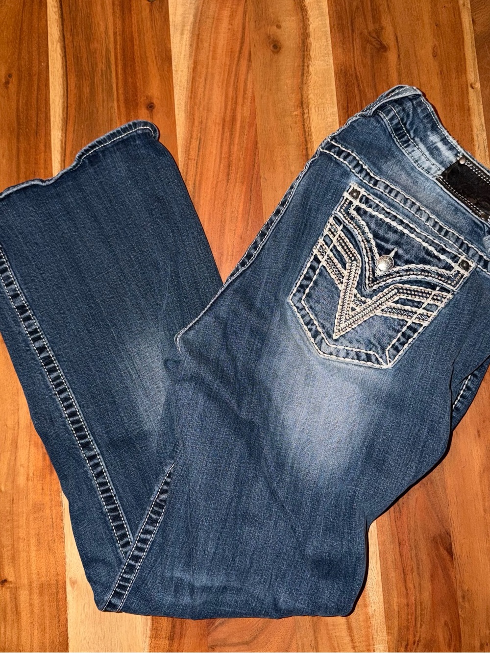 Women’s Vigoss slim boot size 22 jeans blue denim   #514